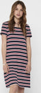 ONLBERA BACK LACE UP - Jurk - Korte mouwen - Loose fit - Lace-up detail op de rug - Stretchy stof