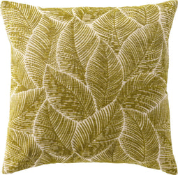 Dutch Decor GUIDO - Kussenhoes 45x45 cm - bladprint - Cardamon Seed - groen - met rits
