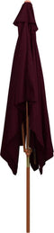 vidaXL - Parasol - met - houten - paal - 200x300 - cm - antraciet