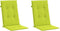 vidaXL - Tuinstoelkussens - 2 - st - hoge - rug - 120x50x3 - cm - stof - heldergroen