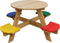AXI UFO Picknicktafel - Rond - 4 kinderen - 120x120x56cm - Regenboog kleuren
