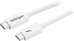 Startech.com TBLT3MM1MW - Thunderbolt 3 USB-C kabel - 20Gbps dataoverdracht 1m wit