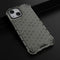 Lunso - Honinggraat Armor Backcover hoes - Geschikt voor iPhone 13 Mini - Zwart