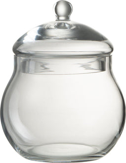 J-Line voorraadpot Deksel Bol - glas - transparant - small