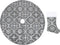 vidaXL - Kerstboomrok - luxe - met - sok - 150 - cm - stof - grijs