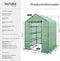 tectake® Broeikas - Foliekas 2m² - Kweekkas met 16 Planken - Beschermt Tegen Kou en Regen - Groen