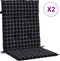 vidaXL - Stoelkussens - 2 - st - lage - rug - ruitpatroon - stof - zwart