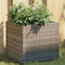 vidaXL - Plantenbak - 36x30x32 - cm - poly - rattan - grijs