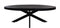 Ovale salontafel - 120x80x44,5 - Zwart - Mangohout/metaal