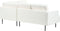 BREDA - Hoekbank 4-zits - Wit - Linkszijdig - Polyester