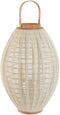 Kaarshouder Home ESPRIT Wit Natuurlijk Hout Kristal 37 x 37 x 56 cm