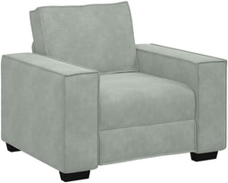 vidaXL - Fauteuil - 60 - cm - fluweel - lichtgrijs