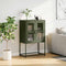 vidaXL - Hoge - kast - 68x39x107 - cm - staal - olijfgroen