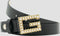 Guess Adjust & Not Rev Pant Belt - Damesriem met gouden gesp - Maat S - Zwart