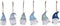 Kerst Decoratie Set DKD Home Decor Polyester Hout MDF (21 x 8 x 1,5 cm) (2 Stuks)