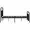 vidaXL - Bedframe - met - hoofd- - en - voeteneinde - metaal - zwart - 135x190 - cm