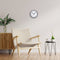 Wandklok 25.5cm-Stil-Zwart/Wit-Plastic-nXt Robust