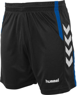 hummel Aarhus Shorts - Sportbroek Kids - Sneldrogend - Zwart/Blauw
