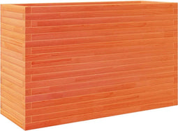 vidaXL - Plantenbak - 110x40x68,5 - cm - massief - grenenhout - wasbruin