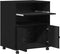 vidaXL - Printerstandaard - met - Wielen - Zwart - Eiken - 60x48x74 - cm