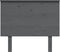 vidaXL - Hoofdbord - 94x6x82,5 - cm - massief - grenenhout - grijs