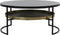 Light & Living Rowdy Salontafel - Zwart/Antiek Brons - Ø88x40cm