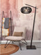GOOD&MOJO Vloerlamp Madeira - Bamboe/Rotan Zwart - 74x48x176cm - Modern - Staande lampen voor Woonkamer - Slaapkamer
