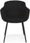 Alterego Riga - Zwart Stof - Met Armleuningen - 59x54x80cm