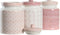 Tin DKD Home Decor 12 x 12 x 16 cm Roze Wit Dolomite (3 Stuks)