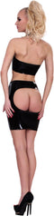 Guilty Pleasure GP Datex Haltertop Met Open Cups - Zwart