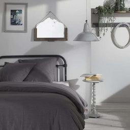 Dekbedovertrek - TODAY - CHARME - Chambray - Donkergrijs Capucine - 240 x 220 cm