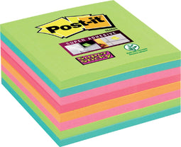 Post-it® Super Sticky Notes, 654-8SS-RBW-EU, 76 mm x 76 mm, 8 blokken