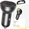 Baseus CCBX-0G - Autolader - 2x USB 4.8A 24W met LCD - Grijs