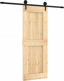 vidaXL - Schuifdeur - met - beslag - 80x210 - cm - massief - grenenhout