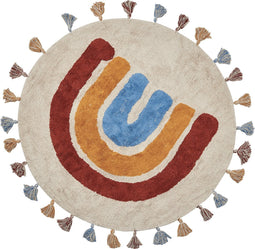 YAGCI - Laagpolig vloerkleed - Multicolor - 120 cm - Katoen