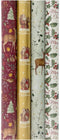 Traditioneel Engels Cadeaupapier - 4 Rollen 4m x 70cm - Kerstmotieven Multikleur