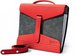YAKA Mappendrager – Rood, Bagagetas voor School , Kantoor, Werk, Zakelijk, Kunstenaarsspullen, Licht PVC Portfolio, Dossiers, Kantoorbenodigdheden, Documenten Organizer met Riemen en Handvat, Past om A4 40-80mm Ordners