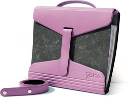 YAKA Mappendrager – Roze, Bagagetas voor School , Kantoor, Werk, Zakelijk, Kunstenaarsspullen, Licht PVC Portfolio, Dossiers, Kantoorbenodigdheden, Documenten Organizer met Riemen en Handvat, Past om A4 40-80mm Ordners (Roze)