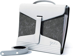 YAKA Mappendrager – Wit, Bagagetas voor School , Kantoor, Werk, Zakelijk, Kunstenaarsspullen, Licht PVC Portfolio, Dossiers, Kantoorbenodigdheden, Documenten Organizer met Riemen en Handvat, Past om A4 40-80mm Ordners