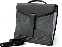 YAKA Mappendrager – Zwart, Bagagetas voor School , Kantoor, Werk, Zakelijk, Kunstenaarsspullen, Licht PVC Portfolio, Dossiers, Kantoorbenodigdheden, Documenten Organizer met Riemen en Handvat, Past om A4 40-80mm Ordners