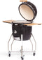 Yakiniku - BBQ Kamado 19 Inch Large met Onderstel en Zijtafels - Keramiek - Zwart