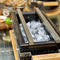 YAKINIKU - Rechthoekige Shichirin BBQ - Tafelgrill - Hibachi - Japanse BBQ Grill - Keramische Japanese Yakitori Grill - Geschikt Voor Binchotan Houtskool - 2 t/m 6 Personen - Grilldoorsnede 35,5 cm x 17,5 cm