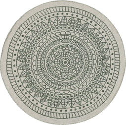 YALAK - Outdoor vloerkleed - Groen - 140 cm - Synthetisch materiaal