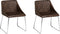 Set van 2 eetkamerstoelen ARCATA Kunstleer Donkerbruin