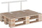vidaXL - Rugleuning - voor - palletbank - 110 - cm - ijzer - wit