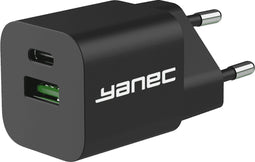 Yanec Compacte GaN lader USB-A USB-C 30W