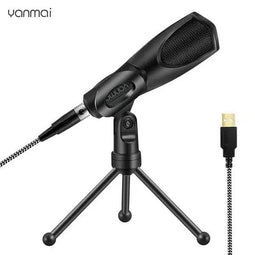 Yanmai Gaming Microfoon - Bekabeld - 50hz - 4.8x2.8x15.4cm - Zwart