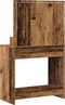 vidaXL - Make-uptafel - met - LED-verlichting - - - Rustiek - Hout - - - 79x41x135 - cm