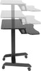 VDD Gaming Bureau - Zit Sta Laptoptafel - Verrijdbaar - Hoogte verstelbaar 80-120 cm - Zwart