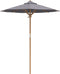 vidaXL - Donkergrijze - Tuinparasol - 180x230 - cm - in - Bamboe